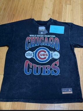 Baseballism Chicago Cubs 'World Series Champions' Black Tee